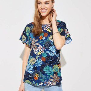 Loft Tropicalia Vintage Soft Flutter Tee, Size S